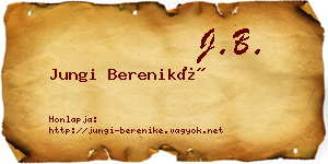 Jungi Bereniké névjegykártya